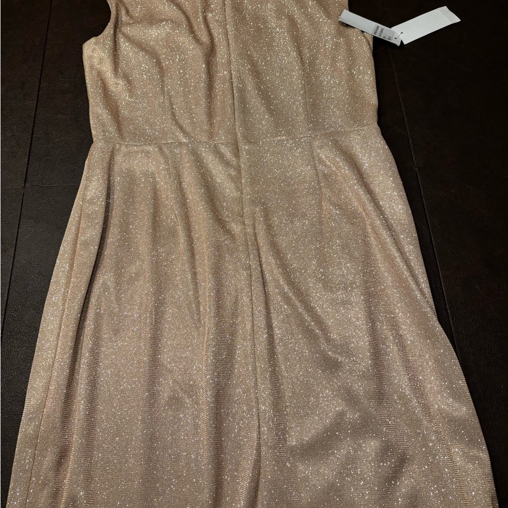 Donna Ricco Gold Ruched Sheath Dress - Picture 2 of 4